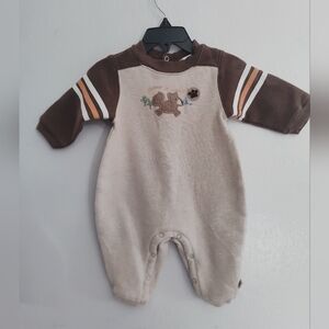The Children's Place Vintage Brown and Cream One Piece